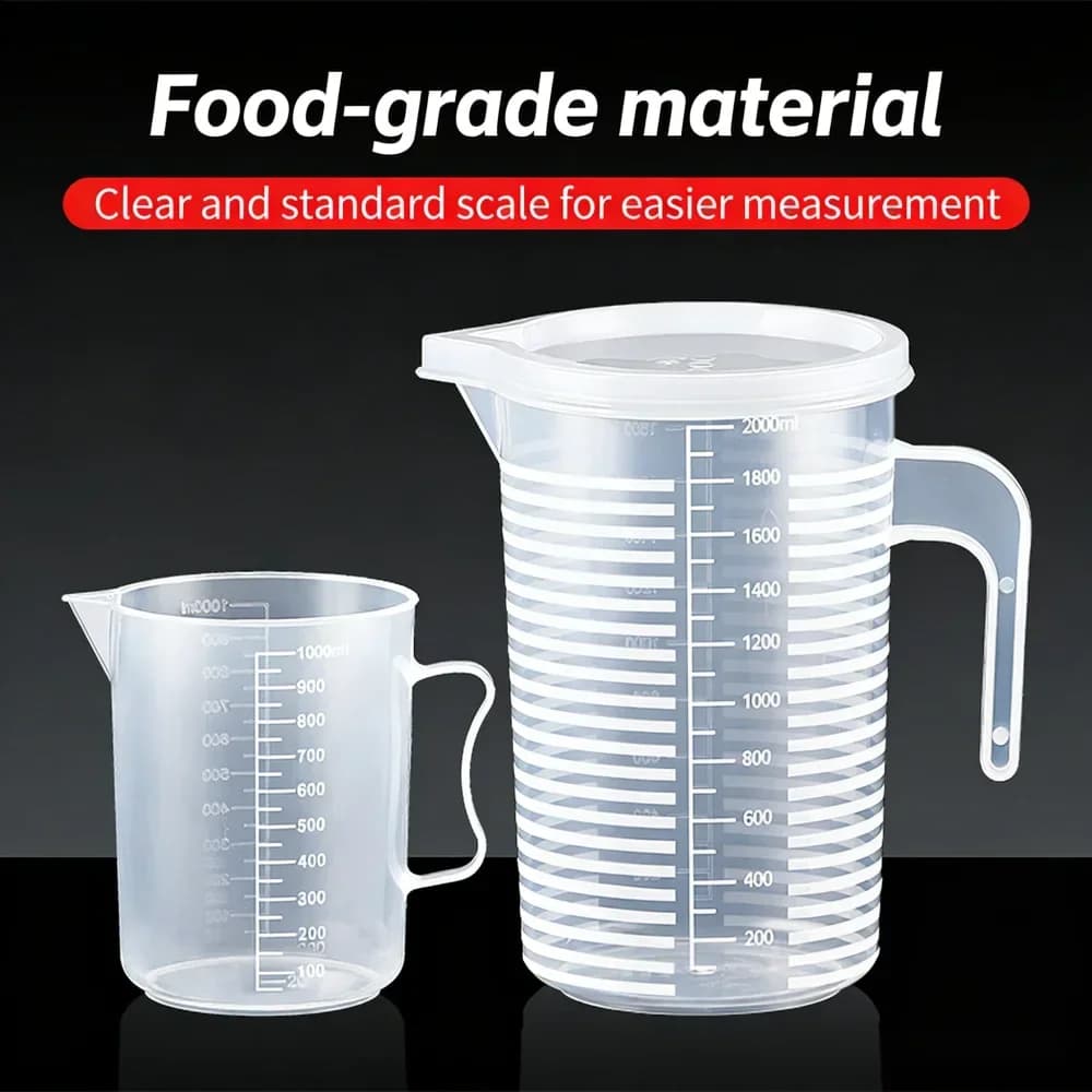 Kuhinjska mjerna posuda sa skalom 100–5000 ml, plastična mjerica otporna na toplinu