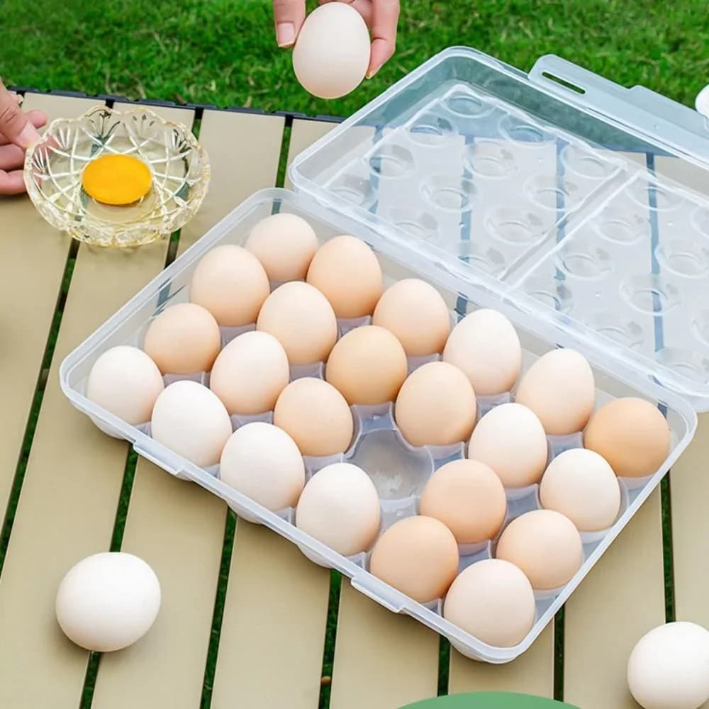Plastična kutija za jaja s poklopcem za hladnjak i putovanja