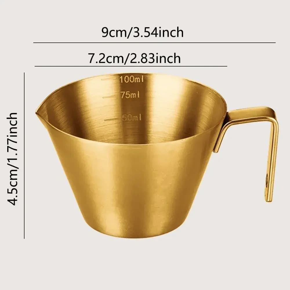 Mjerna šalica za espresso sa skalom od nehrđajućeg čelika 304