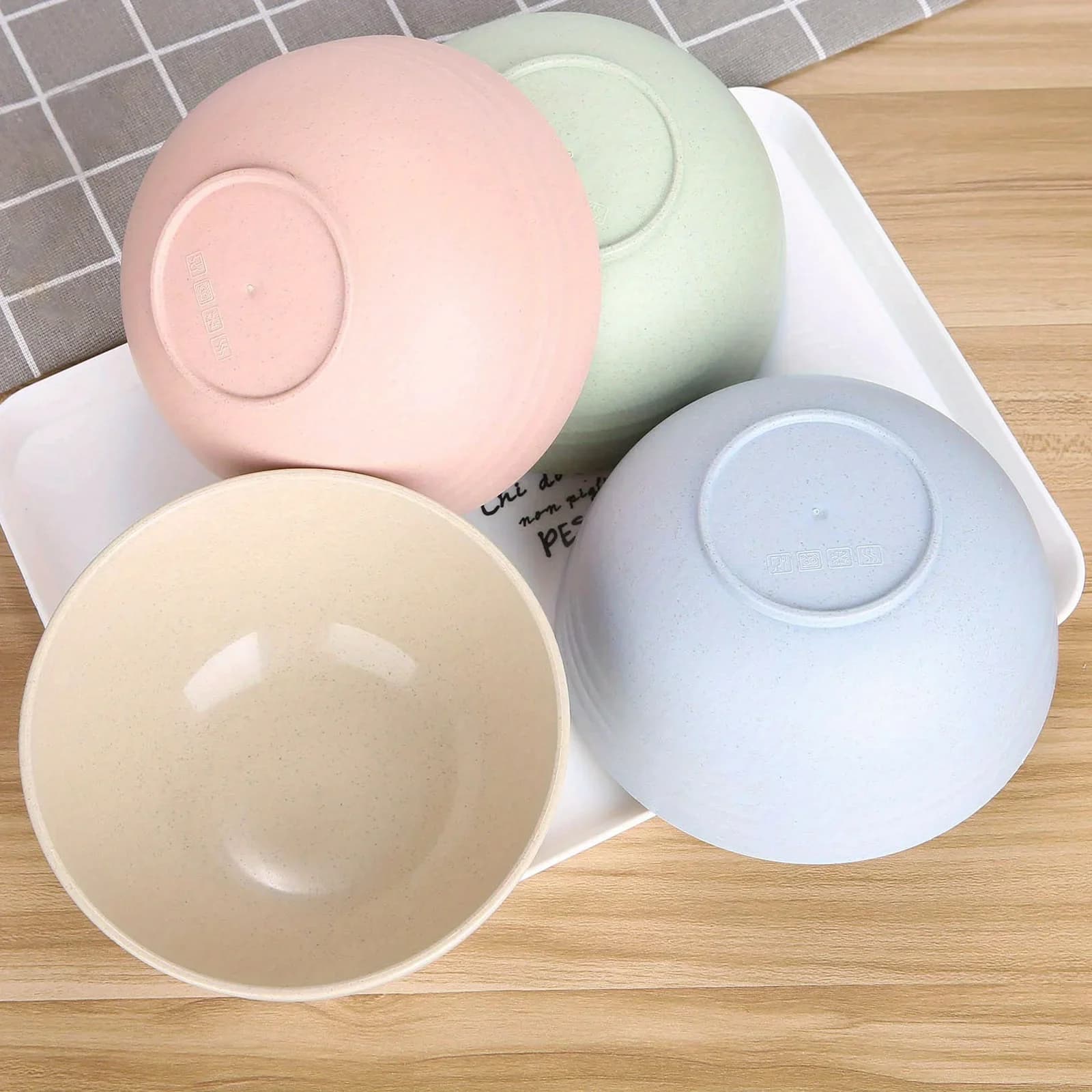 Set od 4 nelomljive zdjele od PP plastike (24 oz) za juhu, rižu i žitarice