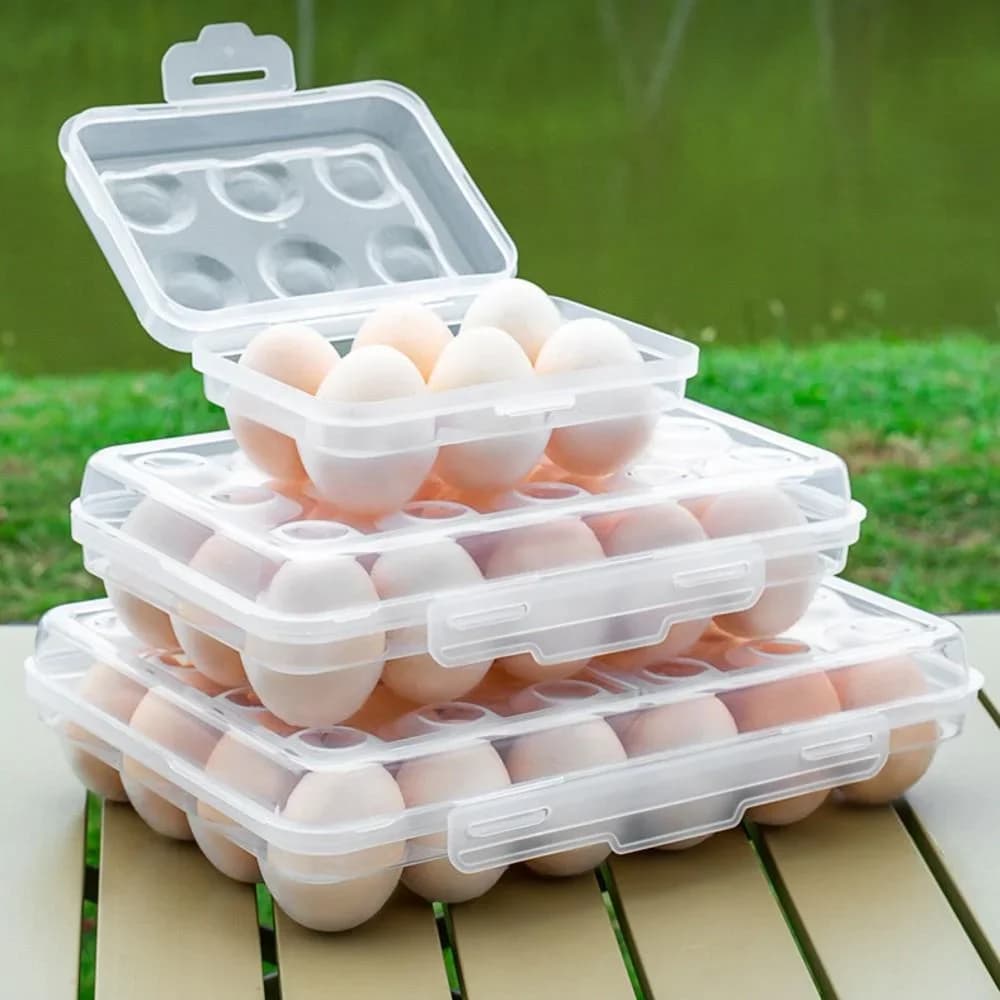 Plastična kutija za jaja s poklopcem za hladnjak i putovanja