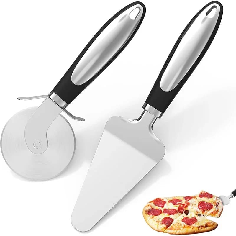 Rezač za pizzu i tijesto od nehrđajućeg čelika s kotačićem