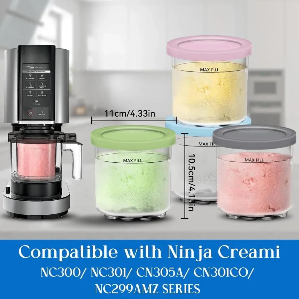 Posude i poklopci Creami za Ninja - set od 4 posude za sladoled i smoothieje