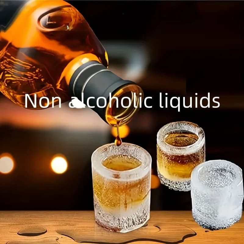 Silikonski kalup za led s 4 otvora, okrugli kalup za ledene kugle za viski i pivo