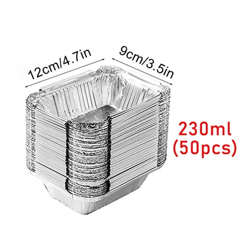 Jednokratne posude od aluminijske folije, razne veličine, 50 kom.