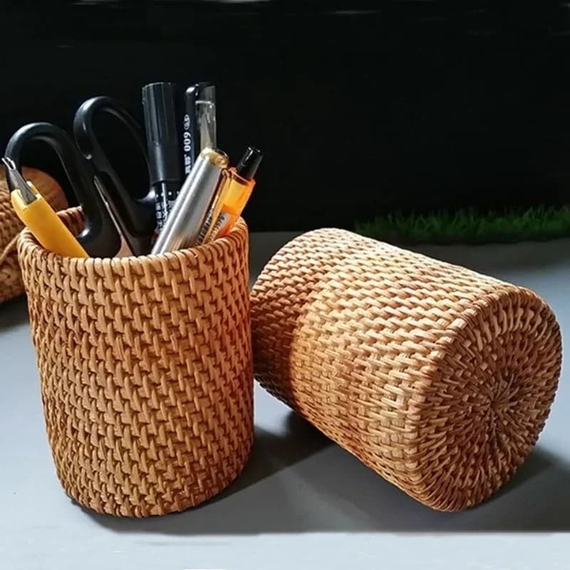 Pletena košara od ratana za pribor za jelo i kuhinjska pomagala