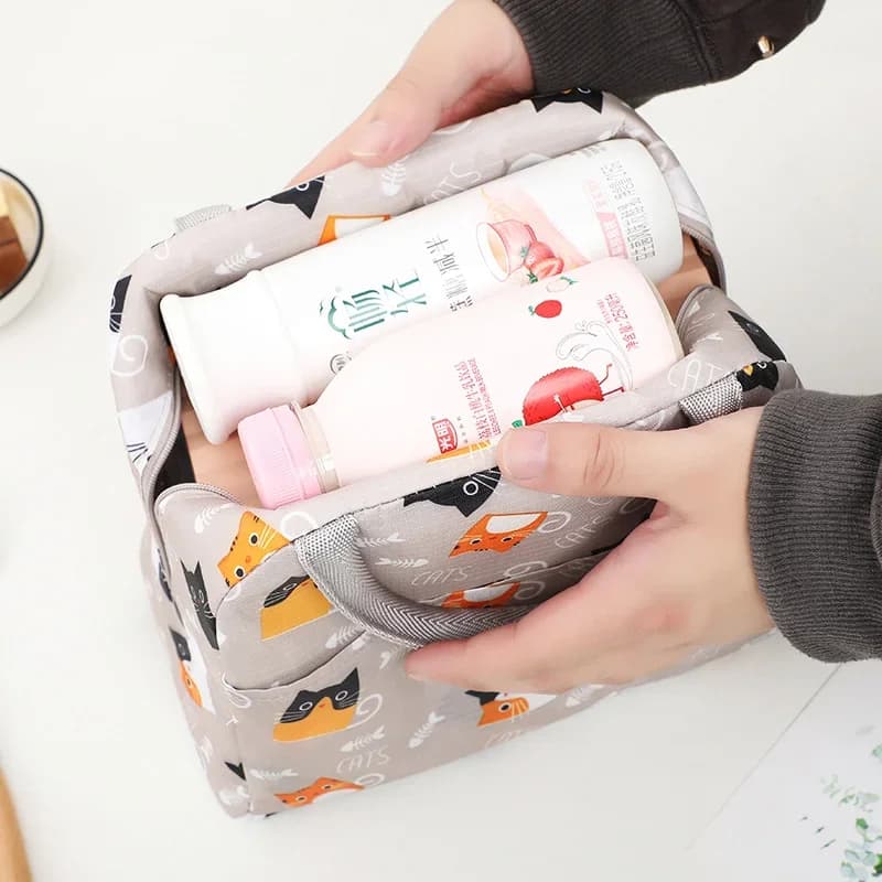Šarena termo torba velikog kapaciteta za hranu, izolirana bento torba s aluminijskom folijom