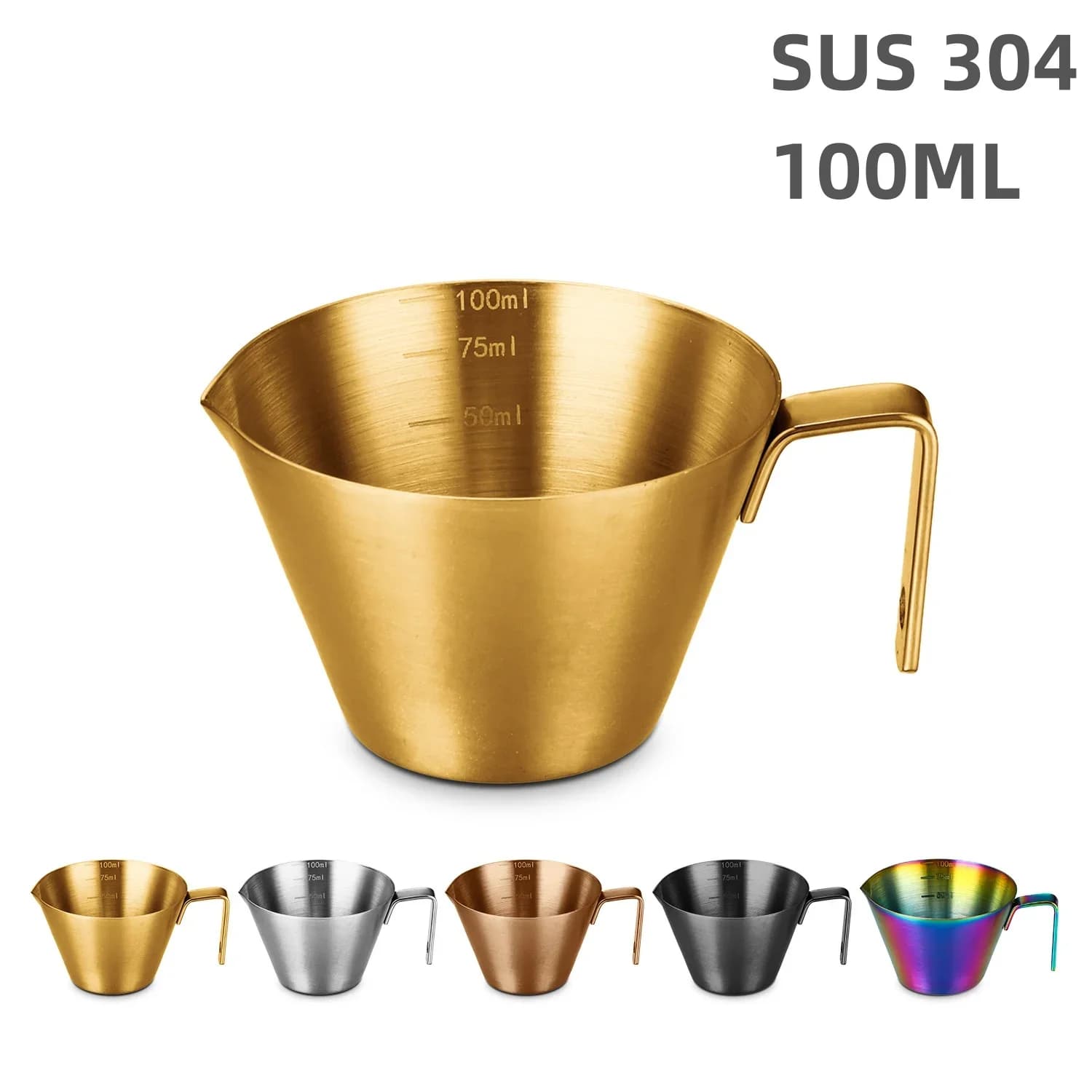 Mjerna šalica za espresso sa skalom od nehrđajućeg čelika 304