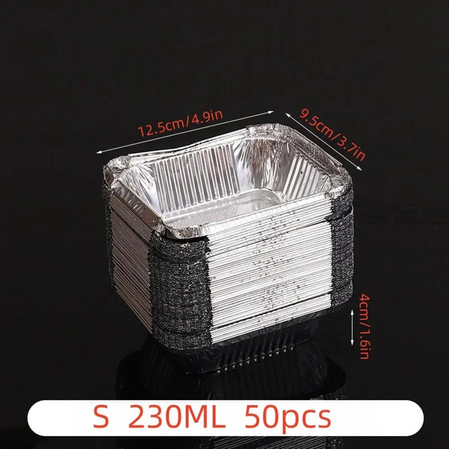 Jednokratne posude od aluminijske folije, razne veličine, 50 kom.