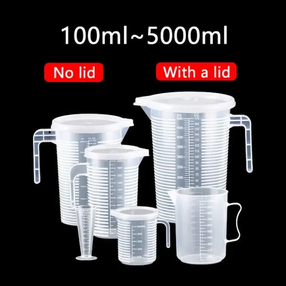 Kuhinjska mjerna posuda sa skalom 100–5000 ml, plastična mjerica otporna na toplinu