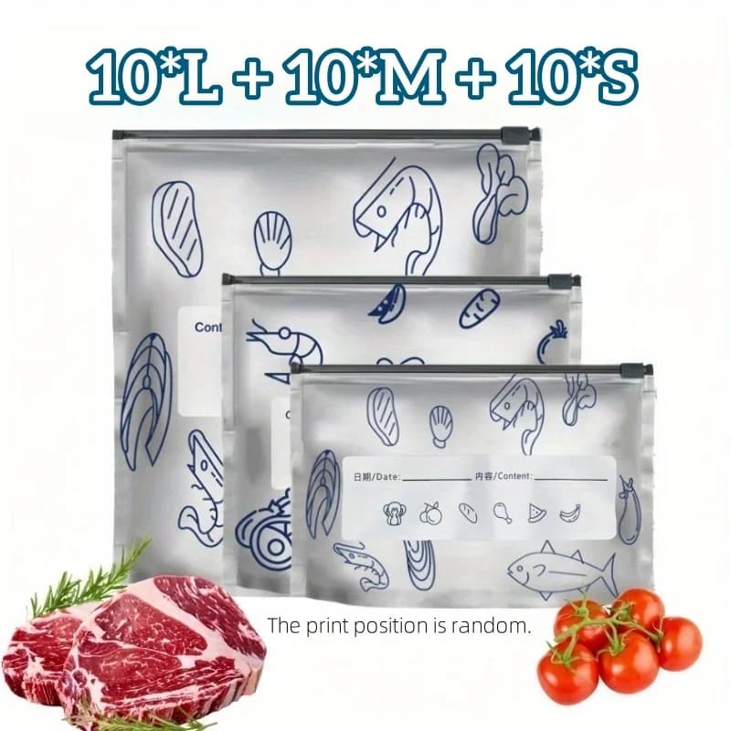 Vrećice od aluminijske folije sa zatvaračem, višekratne 10/60 kom.