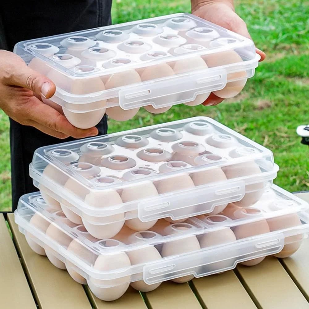 Plastična kutija za jaja s poklopcem za hladnjak i putovanja