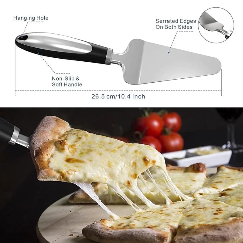 Rezač za pizzu i tijesto od nehrđajućeg čelika s kotačićem