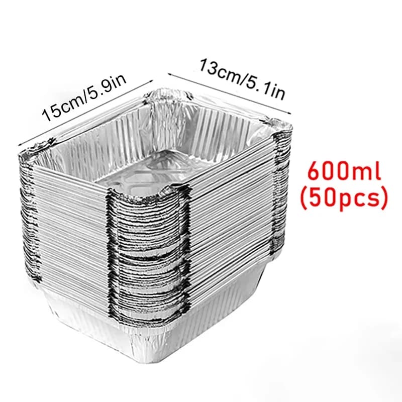 Jednokratne posude od aluminijske folije, razne veličine, 50 kom.