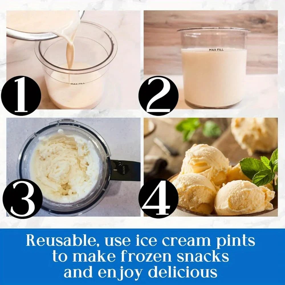Posude i poklopci Creami za Ninja - set od 4 posude za sladoled i smoothieje