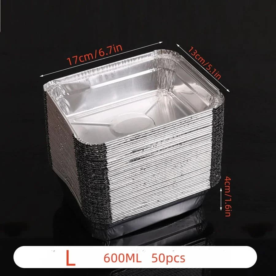 Jednokratne posude od aluminijske folije, razne veličine, 50 kom.