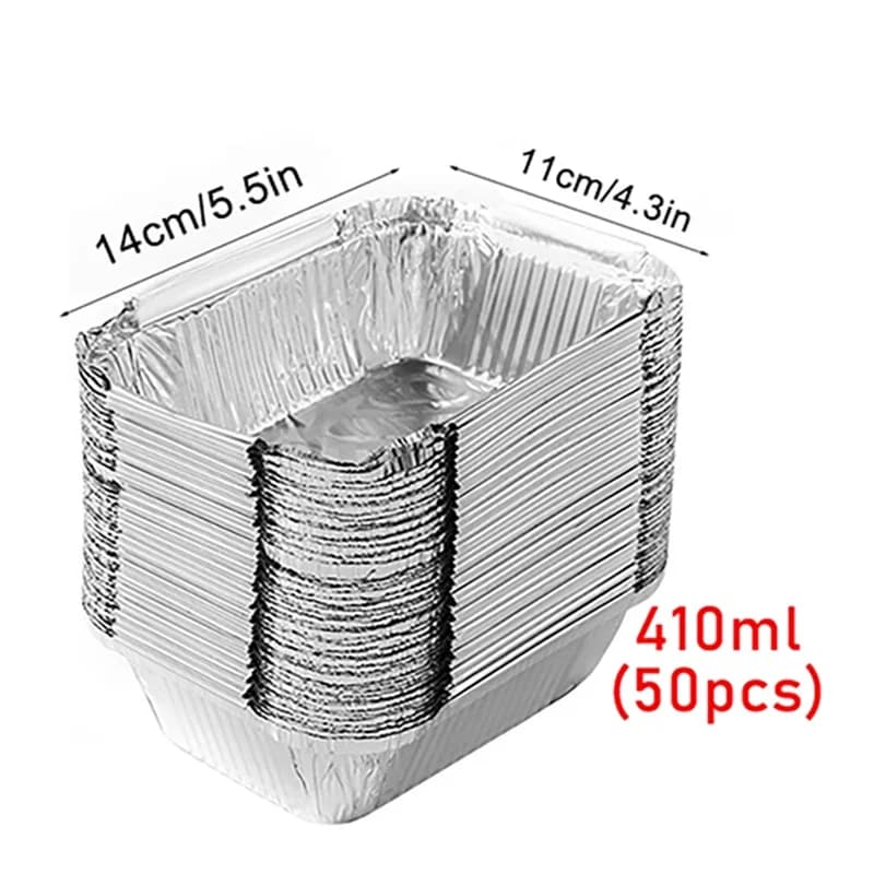 Jednokratne posude od aluminijske folije, razne veličine, 50 kom.